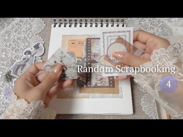 ASMR Scrapbooking using random supplies  No. 4 | Aesthetic Journaling | journal idea