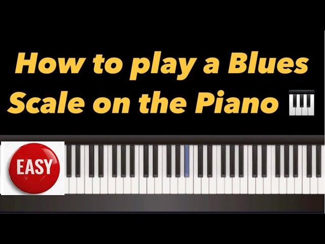 How to play a Blues Scale on the Piano!!