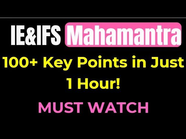 "JAIIB IE&IFS **Mahamantra**: Master 100+ Key Points in Just 1 Hours for Exam Success!"