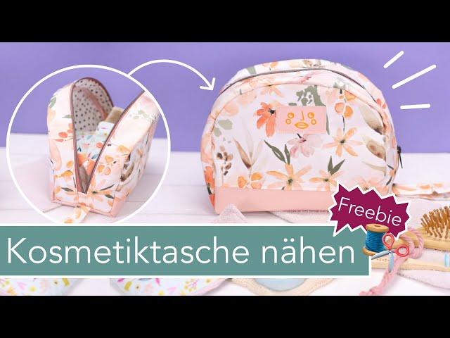 Kosmetiktasche Kori nähen mit kostenlosem Schnittmuster