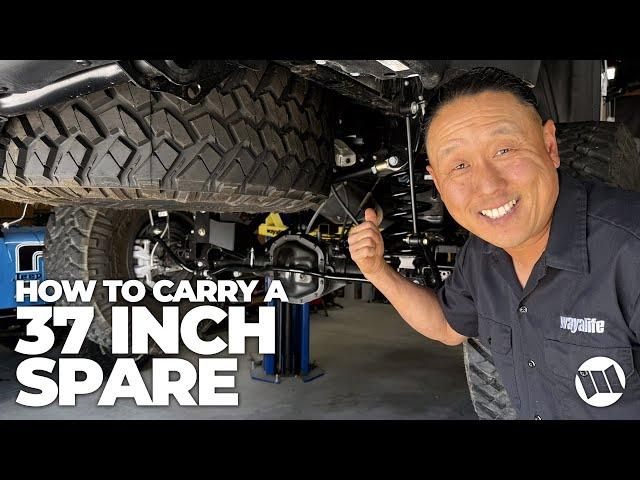 HOW TO Carry a 37 Inch Spare Tire on a Jeep Gladiator in the Factory Location