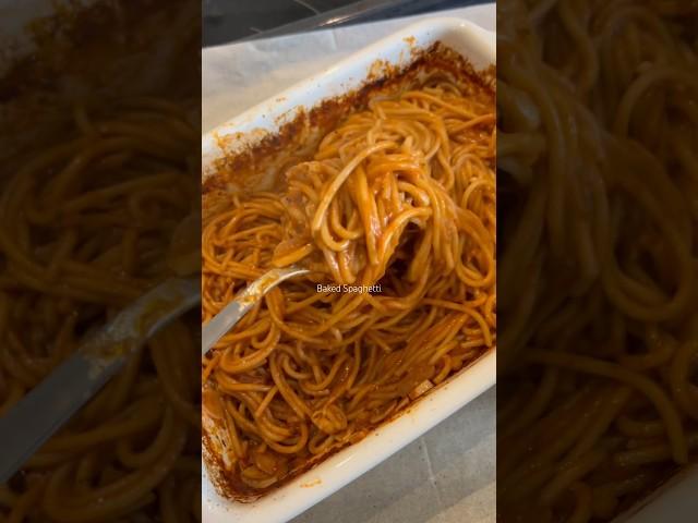 Baked Spaghetti with Baby Mozzarella  #spagetti #cheese #pastalover #easytomake #recipe #yummy