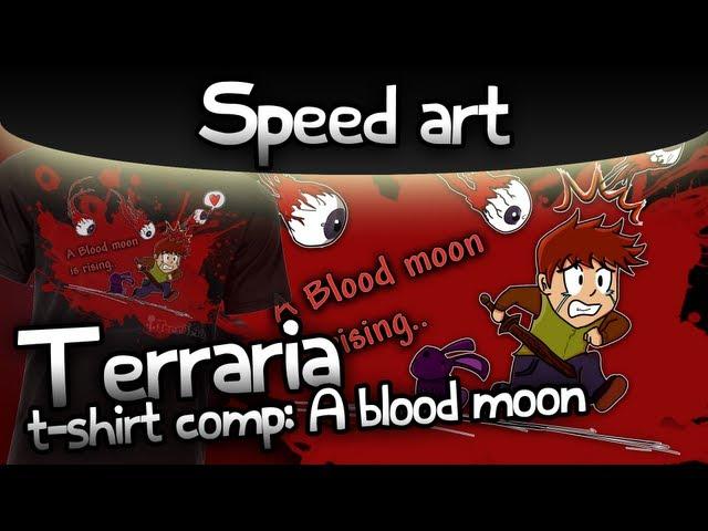 Terraria tee competition: A blood moon is rising