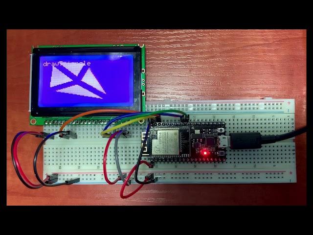 3V3 12864 Graphic LCD Interfaced with ESP32