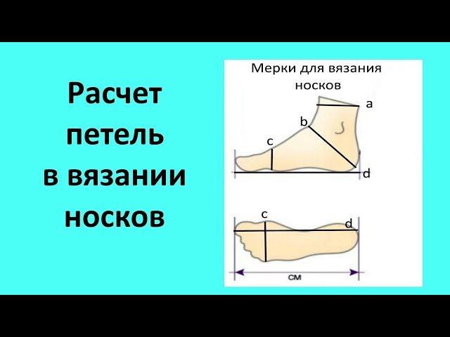 Расчет петель в вязании носков.