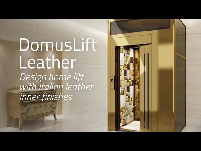 Коттеджный лифт DomusLift с внутренней отделкой из кожи от IGV