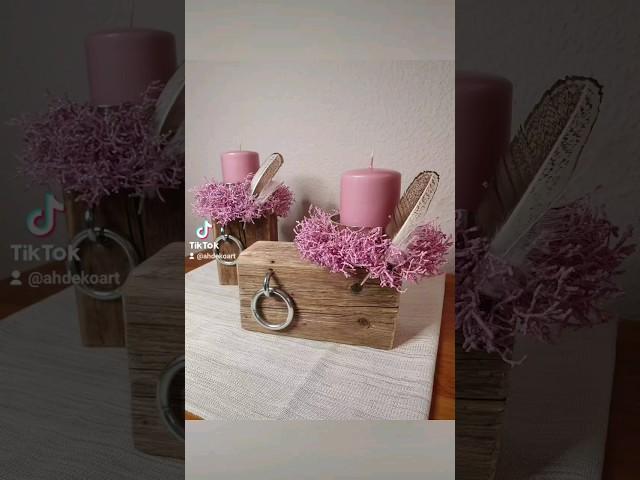 Kerzenständer mal anders DIY #tabledecoration #holzdeko #wooddecoration #candleholder