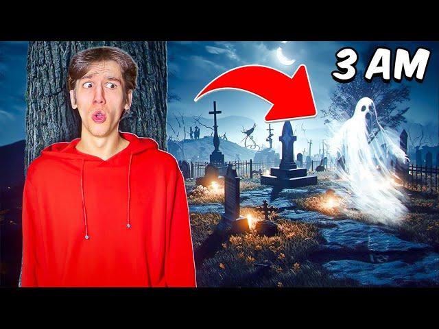 I Spent 24 Hours IN A HAUNTED CEMETERY! (Scary)