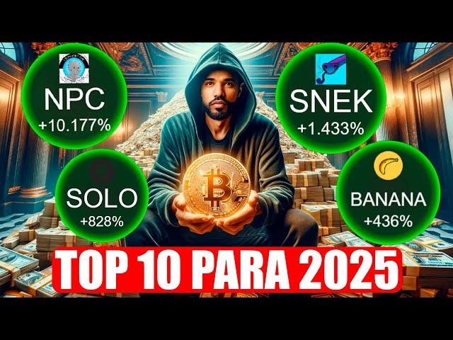 TOP 10 CRIPTOMOEDAS PARA COMPRAR HOJE E LUCRAR EM 2025