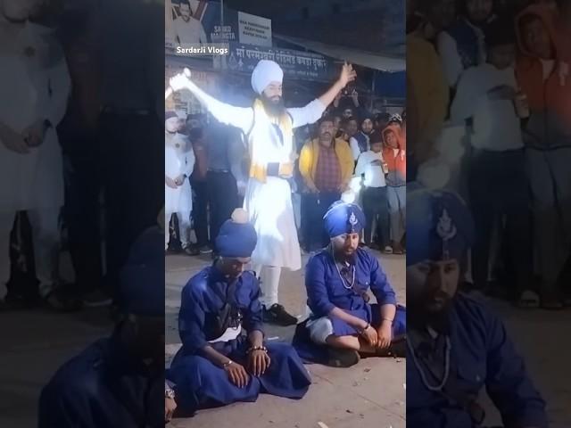 Gatka Stunt | Khanda Jake Hath Main | Sardarji vlogs #khalsa #youtubeshorts #trend #viral #shorts