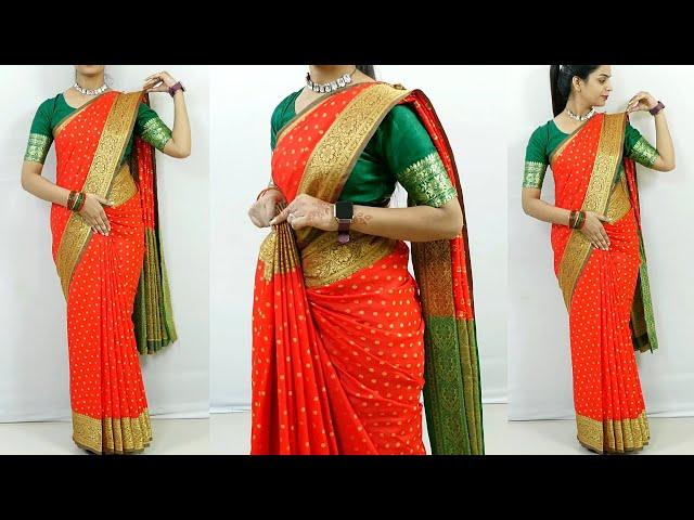 wear a saree with perfect plates | easy trick for saree draping | saree draping tutorial | draping