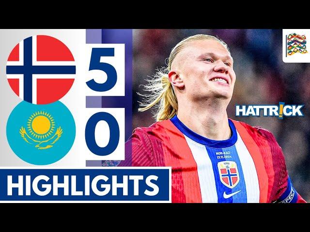 Haaland HAT-TRICK! Norway vs Kazakhstan (5-0) Extended HIGHLIGHTS || UEFA Nations League!