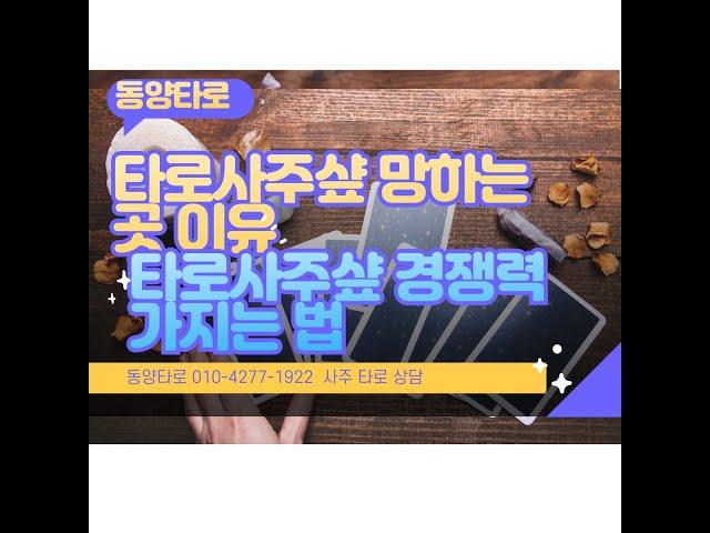 타로사주샆이 망하는 곳 특징, 타로사주샾 경쟁력가지는방법