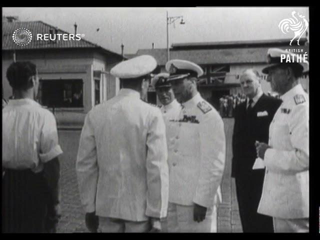 The King's visit to North Africa includes inspection of naval troops (1943)