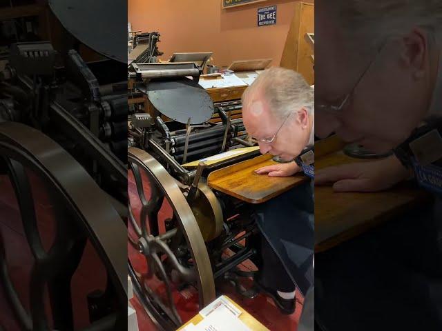 Letterpress printing the inside text for the  Sacramento History Museum’s 2023 holiday card