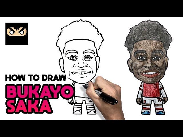 How to draw BUKAYO SAKA | ARSENAL F.C. - 부카요 사카 그리기 | 아스널 FC