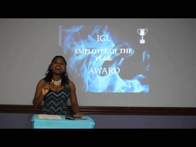 Award Presentation Speech to the Employee of the year