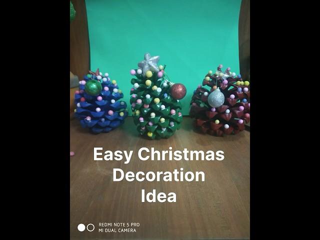 EASY CHRISTMAS DECORATION IDEA || #christmasdecor #christmas #diy #craft #pines #shortsfeed #ytshort