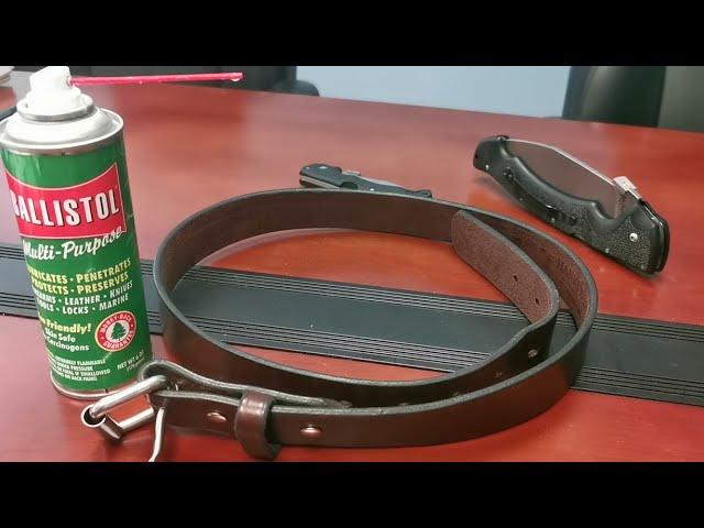 Hanks Belts The Gunner: the 100 year belt. Care and maintenance with Ballistol