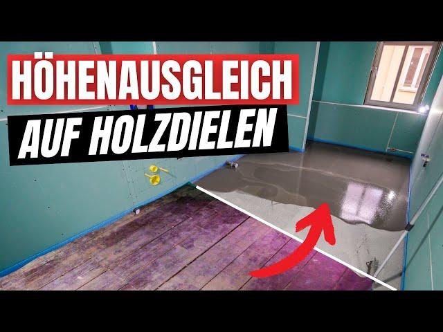 Holzboden bis 30cm ausgleichen ⎜Ardex Stronglite 