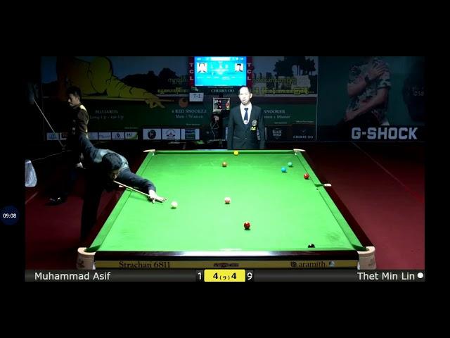 FINAL FRAME MUHAMMAD ASIF VS THET MIN LIN IBSF 6 reds Snooker Championship 2019