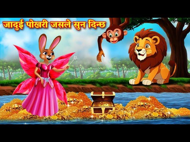 जादुई पोखरी जसले सुन दिन्छ | Nepali Katha | Nepali Story | Nepali animation | Nepali Kahani | Story