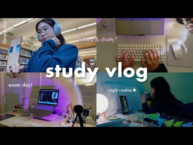 24 HR STUDY VLOG  feeling burnt out, long library session, days before exam *honest & chatty*