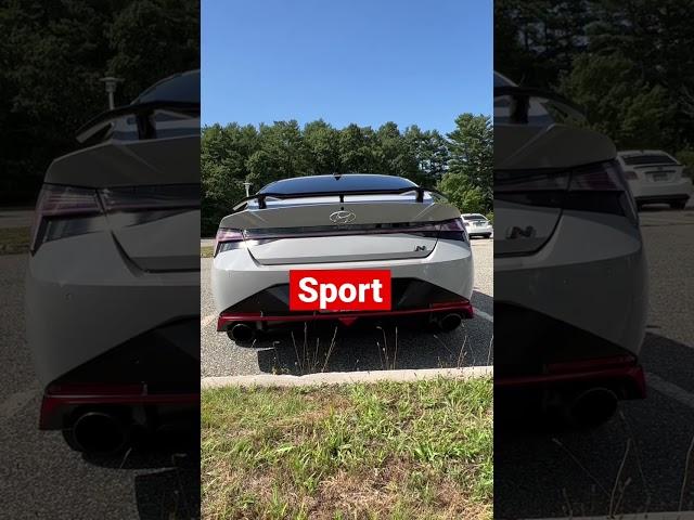 Different exhaust notes on the Hyundai Elantra N!