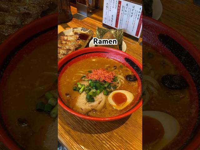 一幻ramen is very delicious  #japan #japanfood #japanesefood #hokkaido #sapporo #一幻 #一幻拉麵 #煎餃 #蝦飯糰