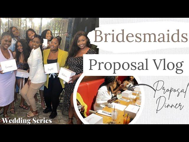 Surprise Bridesmaids Proposal Dinner & Their Reactions | Wedding Series | Nadine Nayy