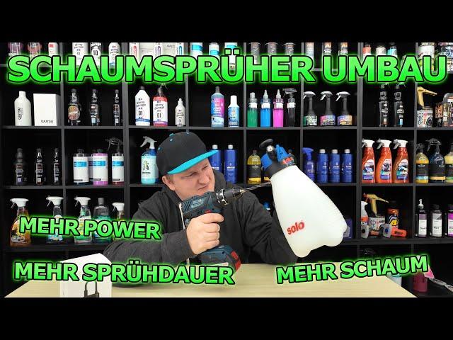 Schaumsprüher Umbau mit Ventil und Akkupumpe für mehr Power und Sprühdauer - Anleitung SOLO FOAMER