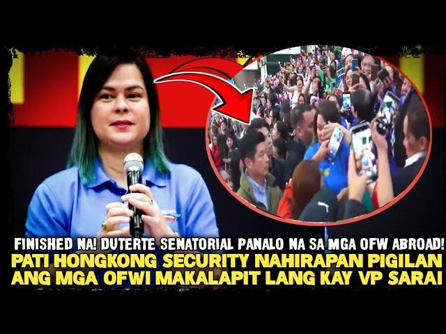 SOBRANG SIKAT PATI MGA CHlNESE  SECURlTY NAHIRAPAN PIGILAN ANG MGA OFW NANG MAKITA SI VP SARA!