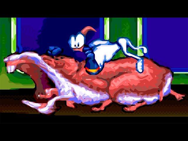 Earthworm Jim (SNES) - All Bosses (No Damage + Ending) 1080p 60FPS