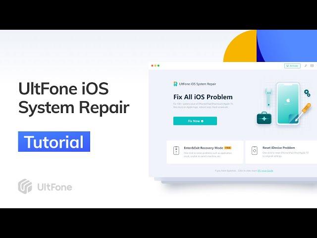 UltFone iOS System Repair 2023-Troubleshoot iPhone/iPad/iPod touch System Issues without Data Loss!