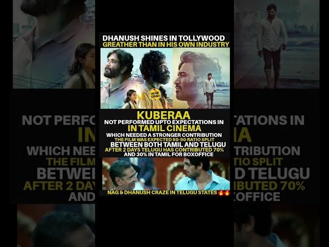 Nagarjuna & Danush movei #kuberaa movie performed very well in telugu states the support of Telugu