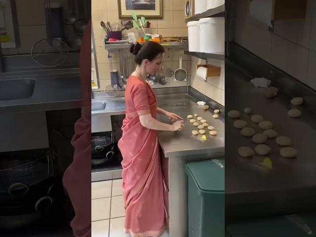 Foreigners embrace sanatan dharma #cooking for Krishna # hare krishna #iskcon #shorts