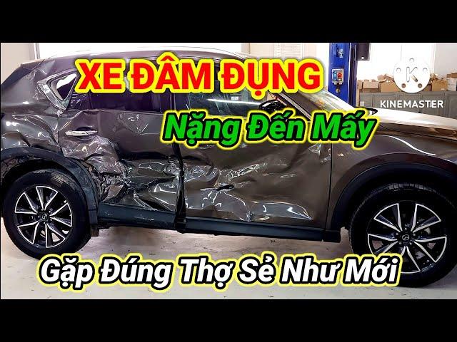 Xe đâm đụng hỏng nặng đến mấy gặp đúng thợ sẻ như mới ngay. Toàn cảnh quá trình sửa ô tô.