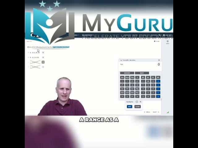 2025 Digital ACT Math Section Walkthrough Using Official ACT Practice Exam: Standard Deviation