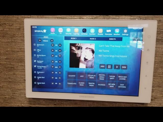 Crestron Smart Graphics UI with Floorplan