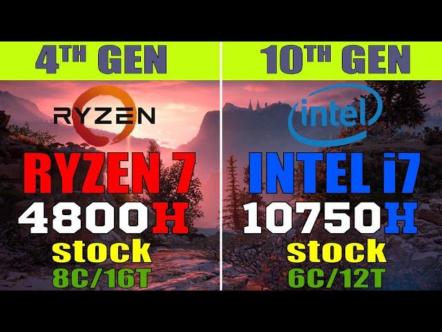 RYZEN7 4800H vs INTEL i7 10750H | 18  GAMES TEST |