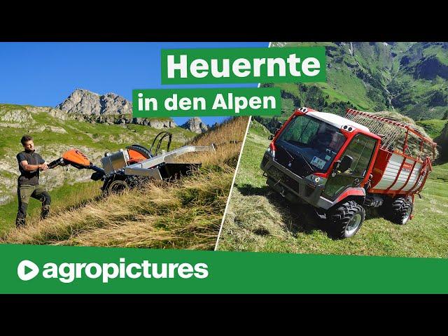 Heuernte mit Olympiasieger Johannes Strolz ️Ibex G2 Motormäher und Lindner Unitrac 122 L-Drive