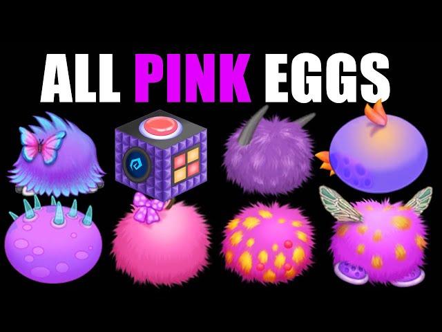 All PInk Eggs in MSM - My singing monsters