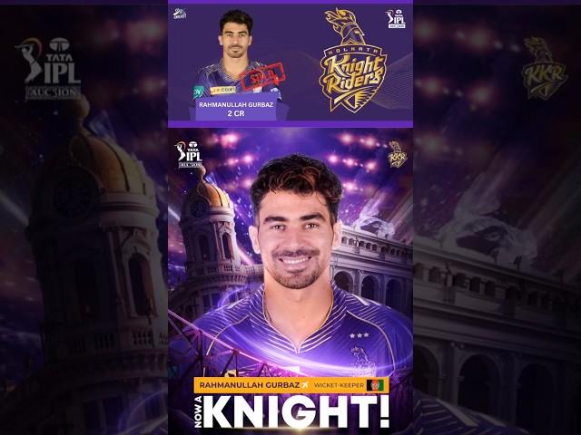 Rahmanullah Gurbaz IPL 2025 sold now KKR team #ipl2025 #kkr #rahmanullahgurbaz #ipl #kkrteam #india