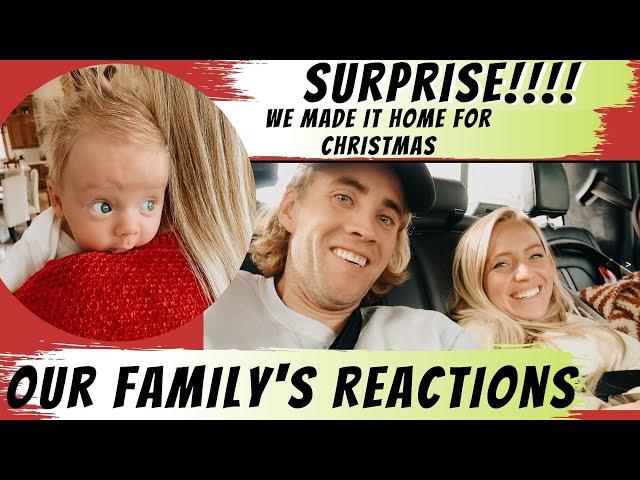 We flew across the ocean and SURPRISED our families for Christmas!! | Their REACTIONS