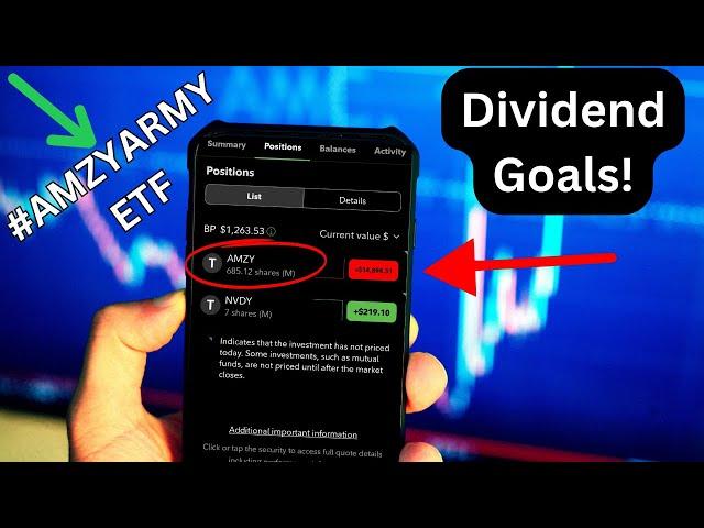 AMZY ARMY - My Dividend Goals and Strategies - NVDY - Tesla Sandwich - Plus Roth IRA?