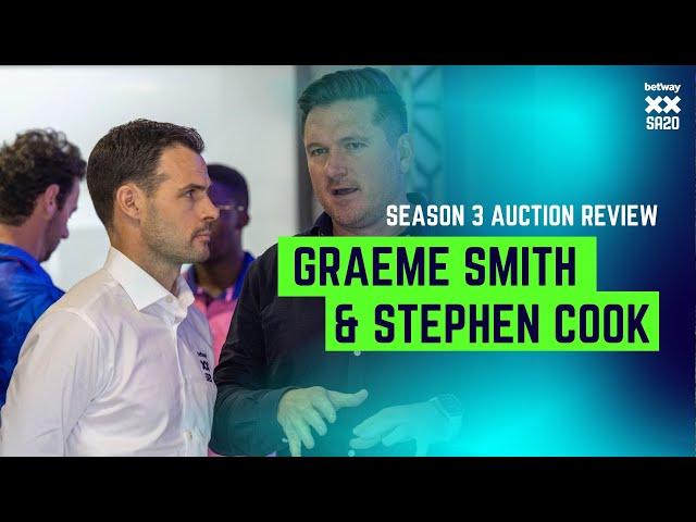 Season 3 Auction Review with Graeme Smith and Stephen Cook | Betway SA20