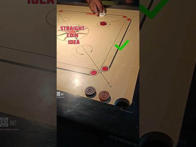 CARROM TRICK SHOT || USING STRAIGHT COIN TRICK || @streetcarrom