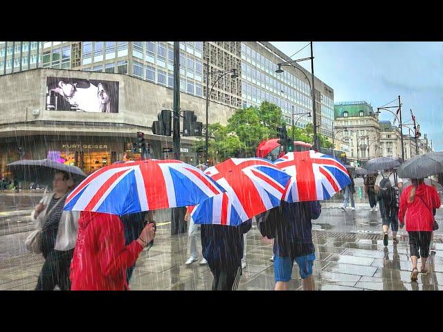 THE RAINY LONDON CITY STREETS ️ West End & Mayfair London Walking Tour - 4K HDR 60FPS