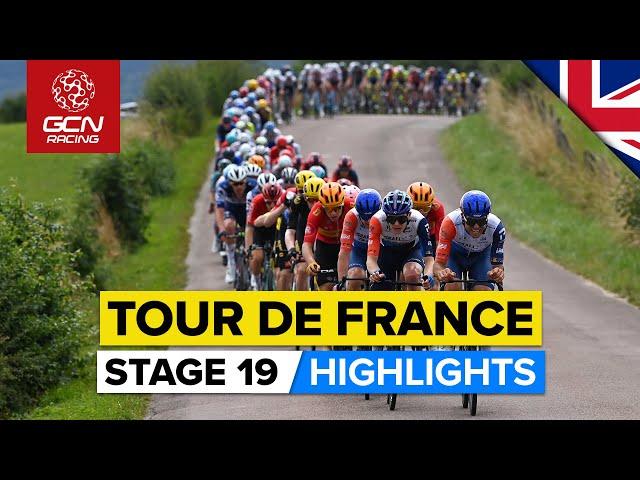 Punchy Profile Produces Fast Day Of Racing! | Tour De France 2023 Highlights - Stage 19