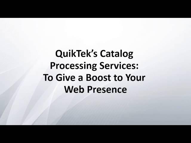 Catalog Processing Services